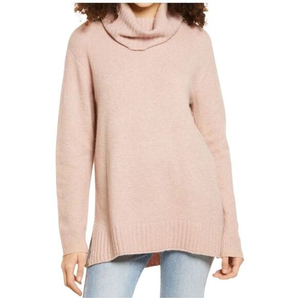 BP. Longline Turtleneck Oversized Sweater Top In Pink Adobe‎ Size Large New - Picture 13 of 14